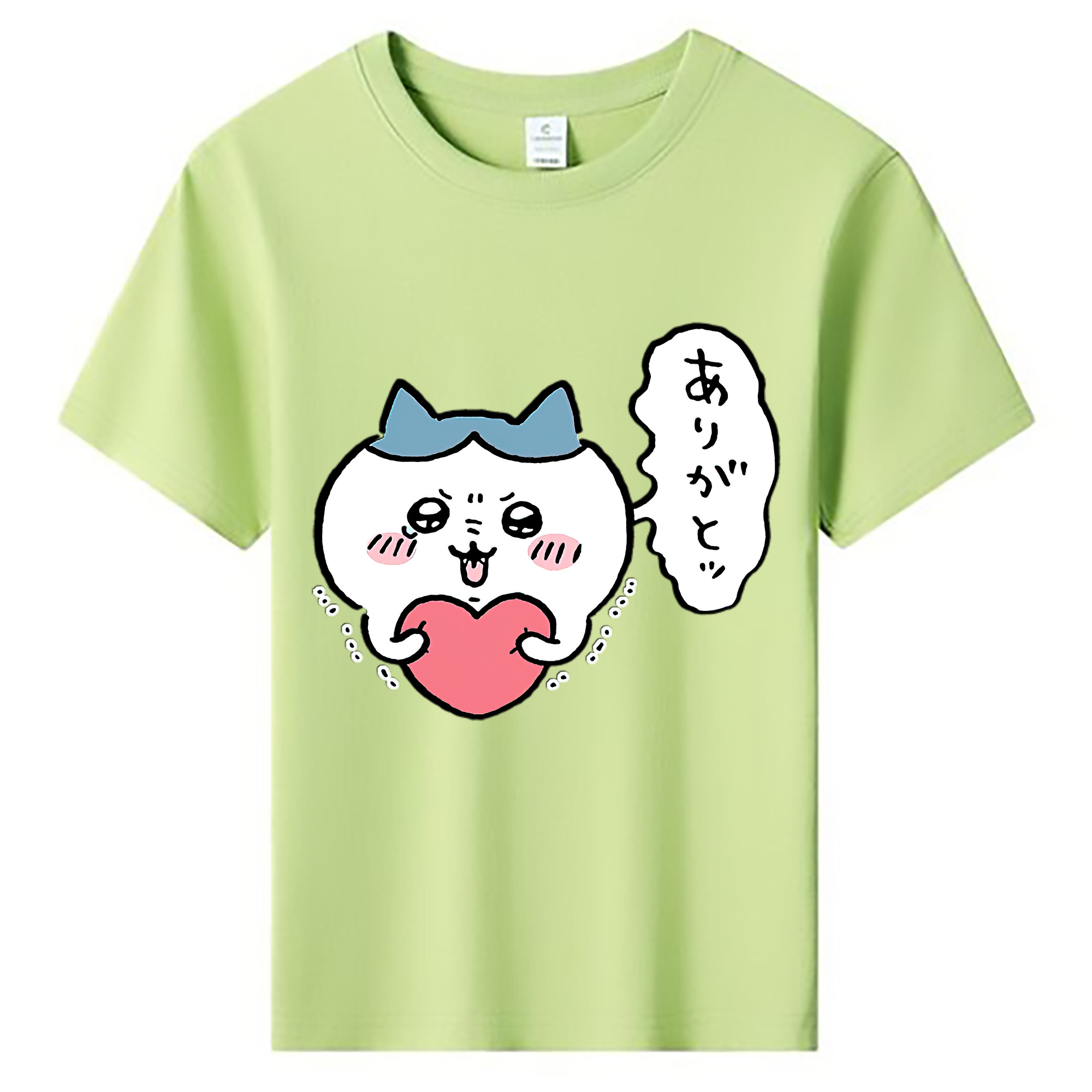 （画像用） ちいかわ ハチワレ Chii-kawa hachiware 綿100％キッズTシャツ（フロントプリント）